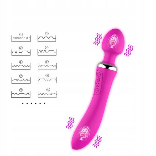 LUKSUSOWY WIBRATOR DAMSKI 2w1 PODGRZEWANY DO 45stC - USB DAWCA ORGAZMÓW na Arena.pl