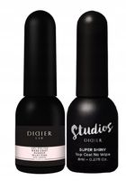 Didier Lab Zestaw: Baza Kauczukowa UV/LED, Milky Pink+Top Coat Super Shiny