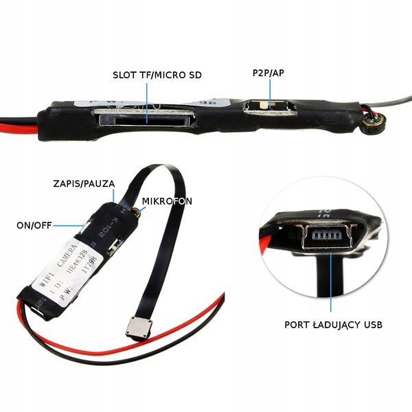 MINI KAMERKA WiFi IP ANDROID REAGUJĄCA NA RUCH zdjęcie 3