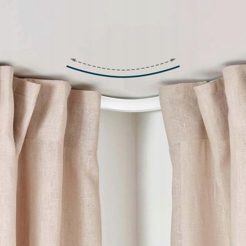 ELASTYCZNA SZYNA DO ZASŁON SUFITOWYCH ZAKRZYWIONY DRĄŻEK DO ZASŁON KARNISZ na Arena.pl