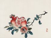 Plakat 100x75cm Pomegranate,  Kōno Bairei Japoński Vintage do Salonu