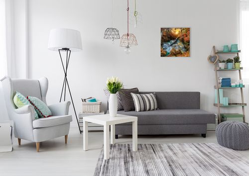 Zegar Ścienny - Wodospad Kaskada - 40X40 Cm - C3Ac40X40-3995 na Arena.pl