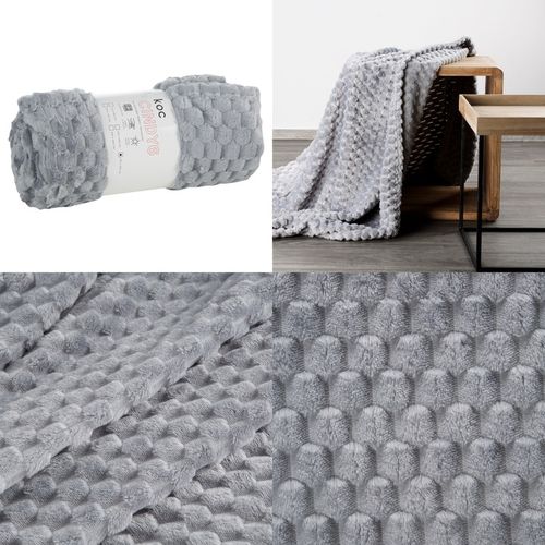 Komplet narzut na kanapę + fotele gruby ciepły koc mikrofibra 3D kolory HIT na Arena.pl