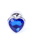 Plug-Jewellery Silver  Heart PLUG- Dark Blue