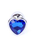 Plug-Jewellery Silver  Heart Plug- Dark Blue