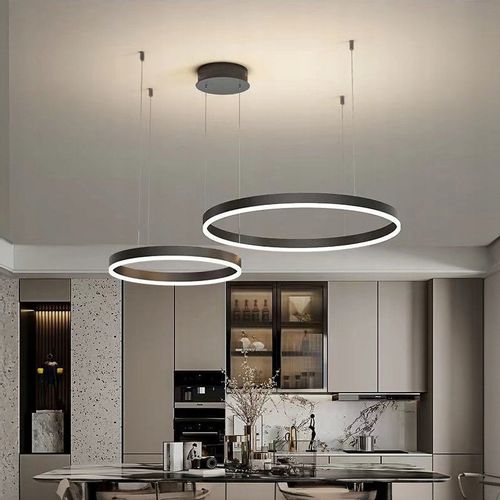 Lampa wisząca 40+60cm pilot okrąg ring żyrandol 52W LED Tuya WiFi SILVA EXT na Arena.pl