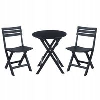 zestaw zs1-fx (stół + 2 krzesła) czarny