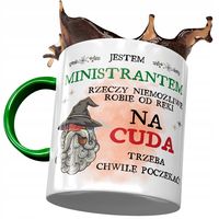 Kubek Zielony Dla Ministranta Na Cuda Trzeba Z Nadrukiem Ze Zdjęciem