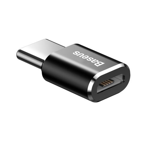 adapter mini przejściówka z micro usb na usb-c - czarny na Arena.pl