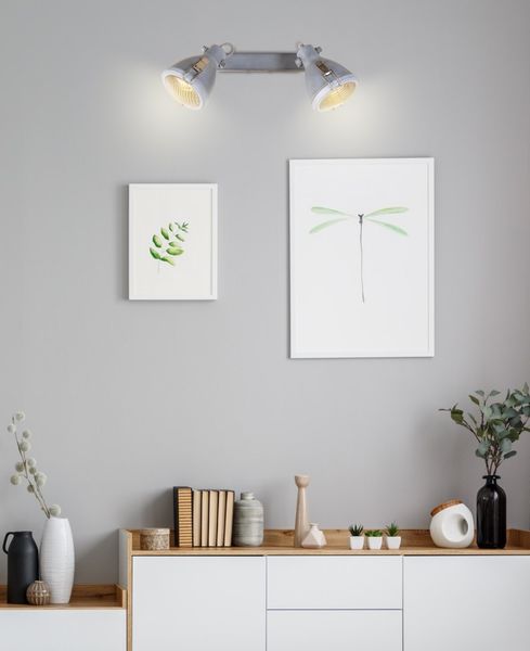 Crodo listwa 2x40W E14 szary zdjęcie 2