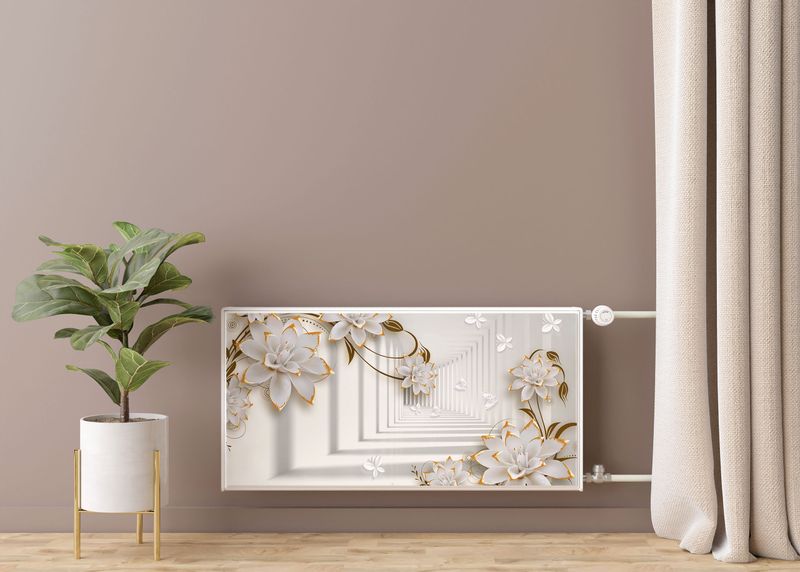 MATA Magnetyczna Na Kaloryfer Tunel 3D Kwiaty Motyle 90cm x 60cm zdjęcie 7