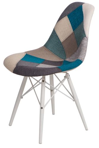 Krzesło P016W Patchwork Nieb-Szary/white na Arena.pl