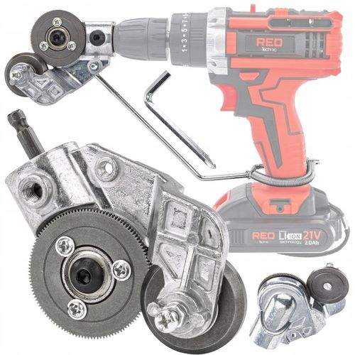 ADAPTER DO CIĘCIA BLACHY NA WKRĘTARKĘ WIERTARKĘ NOŻYCE PRZYSTAWKA na Arena.pl