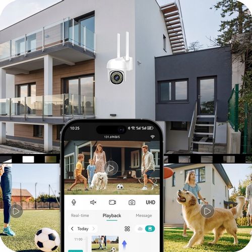 KAMERA ZEWNĘTRZNA OBROTOWA WIFI SMART 5MP ZOOM DETEKCJA QUADHD PODCZERWIEŃ na Arena.pl