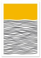 Plakat abstrakcja żółta czarna pattern 61x91 cm