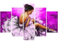 OBRAZ BALETNICA FIOLETOWYM TLE