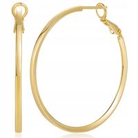 Duże Kolczyki Złote 585 Koła 37mm Kolczyki Damskie 14k Biżuteria Prezent