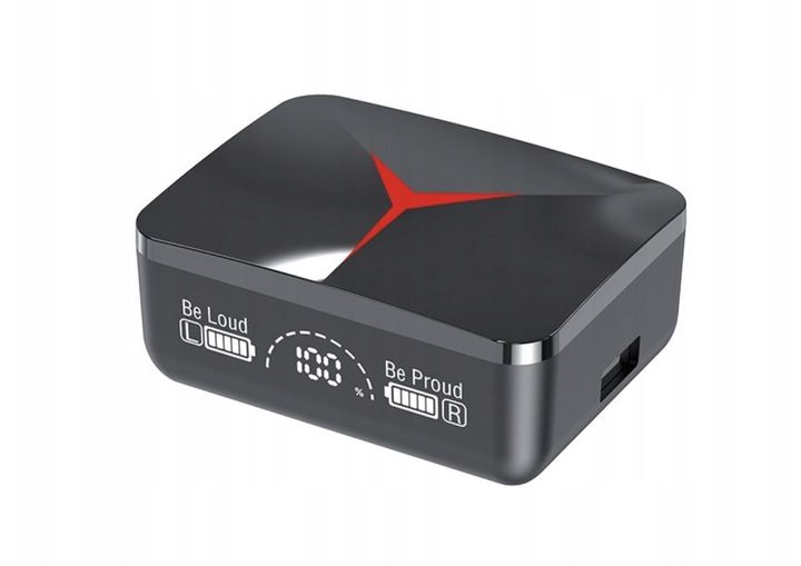 SŁUCHAWKI BEZPRZEWODOWE DOUSZNE M90 PRO MIKROFON BLUETOOTH 5.3 + POWERBANK zdjęcie 2