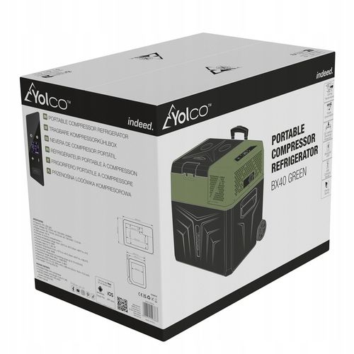 Lodówka kompresorowa Yolco BX40 GREEN Bluetooth na Arena.pl