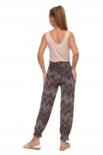 Spodnie Damskie Długie Luźne Nogawki Alladynki Lekkie Wzorzyste MORAJ L/XL na Arena.pl