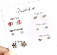 Małe Kolczyki Damskie Zestaw Boho 6 Par Metalowe  G19_4