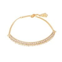 bransoletka wysadzana cyrkoniami oraz łańcuszek