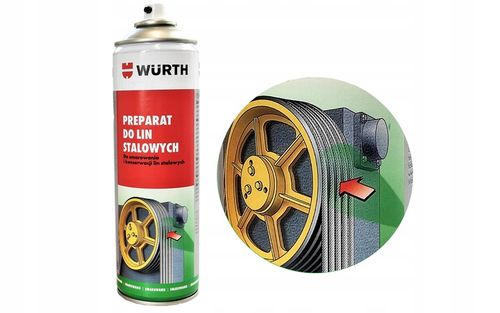 WURTH Smar do Przekładni Linowych Lin Stalowych Antykorozyjny Spray 500 ml na Arena.pl