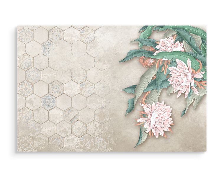 Obraz Ścienny Do Jadalni KWIATY Mozaika Marokańska Abstrakcja 30cm x 20cm zdjęcie 3