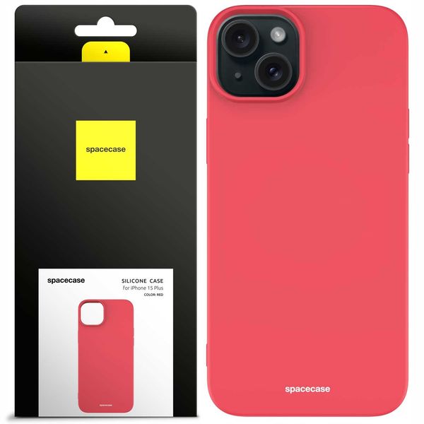 Spacecase Silicone Case Iphone 15 Plus Red zdjęcie 1