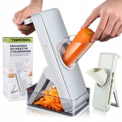 KRAJALNICA DO WARZYW Z POJEMNIKIEM I WYMIENNYMI NAKŁADKAMI TARKA na Arena.pl