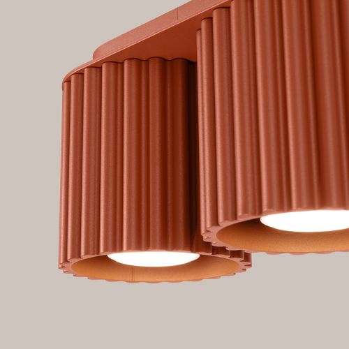 Plafon AURA 2 ochra czerwona GU10 na Arena.pl