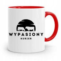 Kubek Czerwony Dla Kuriera Wypasiony Kurier Z Nadrukiem Ze Zdjęciem