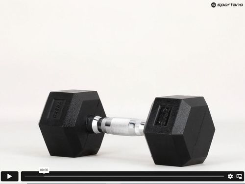 Hantel ogumowany TREXO Hex 5 kg Żeliwny ANTYPOŚLIZGOWY I SOLIDNY DO ĆWICZEŃ na Arena.pl