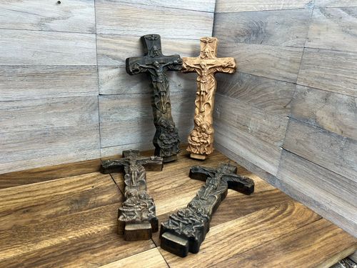 Drewniany Krzyż Krzyżyk na ścianę obraz 30cm na Arena.pl