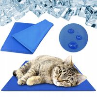 MATA CHŁODZĄCA DLA ZWIERZĄT KOTA PSA ŻELOWA L 65x50cm LEGOWISKO WODOODPORNE