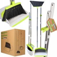 MIOTŁA SZCZOTKA Zestaw zamiatania Szufelka Zmiotka Śmietniczka LENIUCH MAX