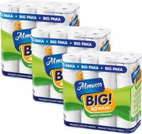 ALMUSSO Papier toaletowy bezzapachowy 120 ROLEK 1386 METRÓW 3 WARSTWY BIAŁY