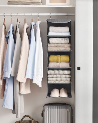 Organizer wiszący szary 5 przegródek do szafy i garderoby na Arena.pl