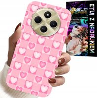 ETUI DO XIAOMI REDMI 14C 4G - SERCA KRATKA RÓŻOWA OBUDOWA CASE + SZKŁO