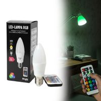 Żarówka LED RGB E14 3.5W z Pilotem Zmiana Kolorów Efekty