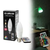 Żarówka LED RGB E14 3.5W z Pilotem Zmiana Kolorów Efekty