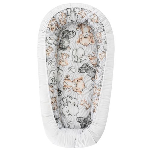 KOKON DLA NIEMOWLĄT BAWEŁNIANY ZESTAW 4 ELEMNTY ZEBRA I LEW na Arena.pl