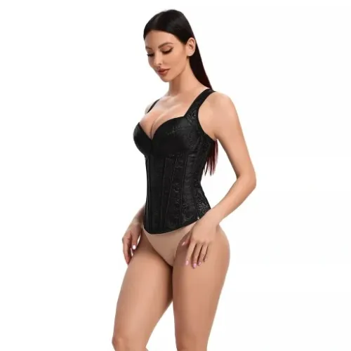 Elegancki gorset wyszczuplający modelujący gotycki zamek stringi 59k na Arena.pl