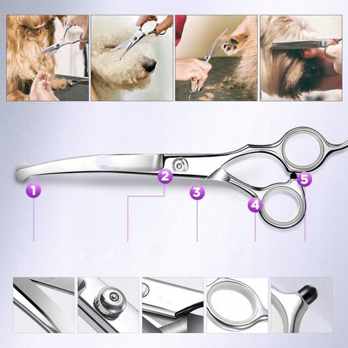 Profesjonalny Zestaw do strzyżenia nożyczki dla psów kotów Etui grzebień na Arena.pl