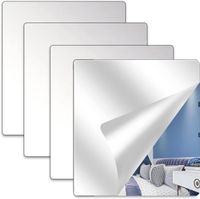 Lustrzane Naklejki Ścienne Akrylowe 4 Sztuki 20x20 cm Samoprzylepne 3mm