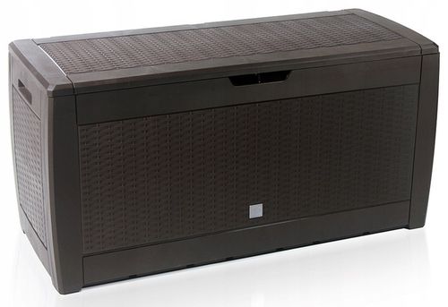 SKRZYNIA OGRODOWA SCHOWEK NA TARAS BALKON POJEMNIK 310L BRĄZ PRODUKT POLSKA na Arena.pl