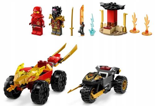 71789 - lego ninjago - bitwa samochodowo-motocyklowa między kaiem a rasem na Arena.pl