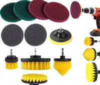 SZCZOTKI na wiertarkę NAJWIĘKSZY ZESTAW 10 CZĘŚCI