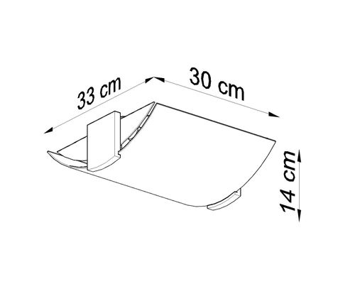 Plafon LAMPA sufitowa SL.0186 półokrągła OPRAWA szklana biała wenge na Arena.pl