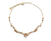 kolia delikatne, perłowe kwiatuszki z kryształkami z kolekcji blossom